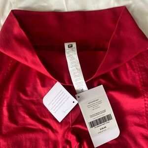 NWT Vibrant Red Fabletics Delta Capri Tight